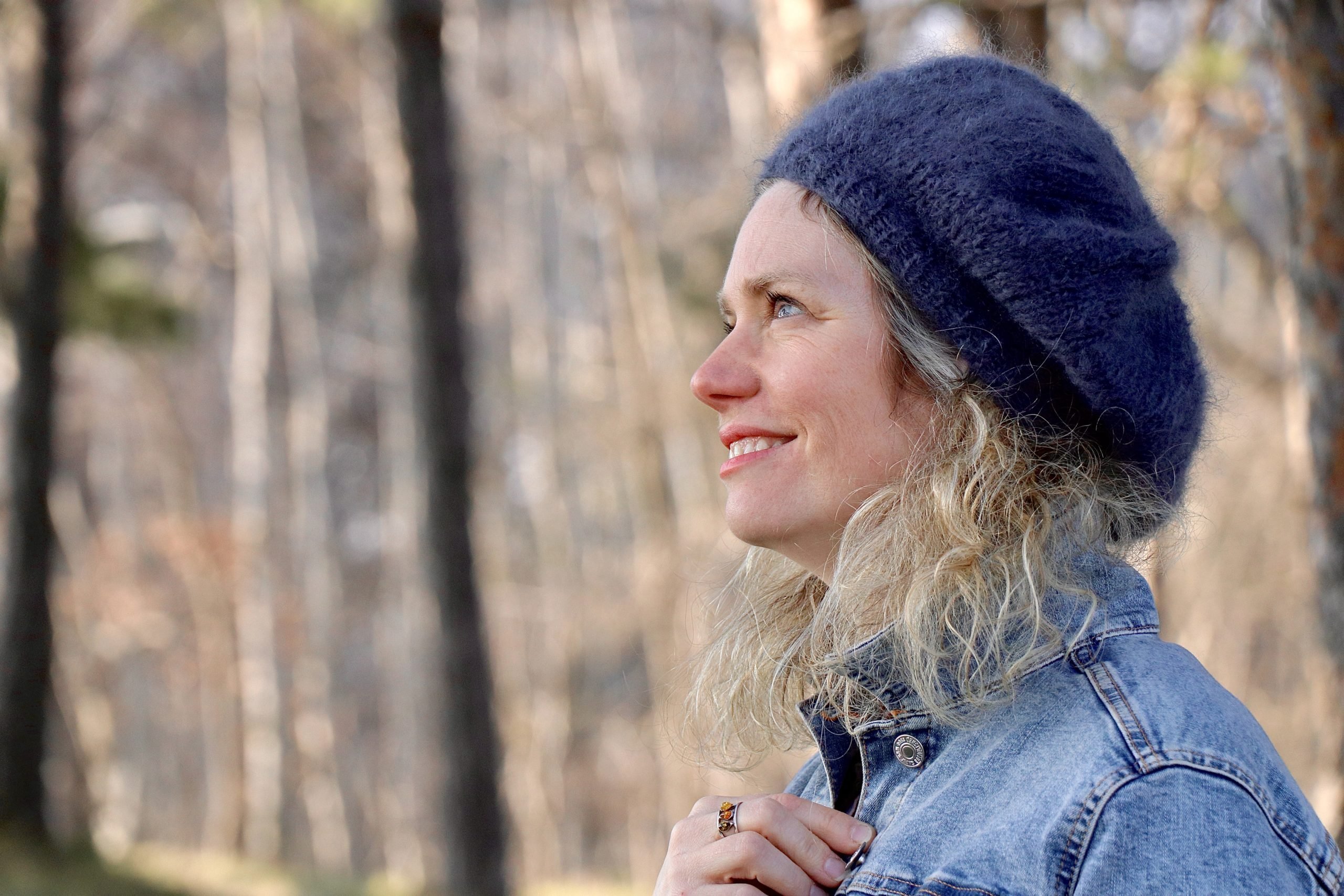 IMG_4622 béret couleur ardoise mohair de profil