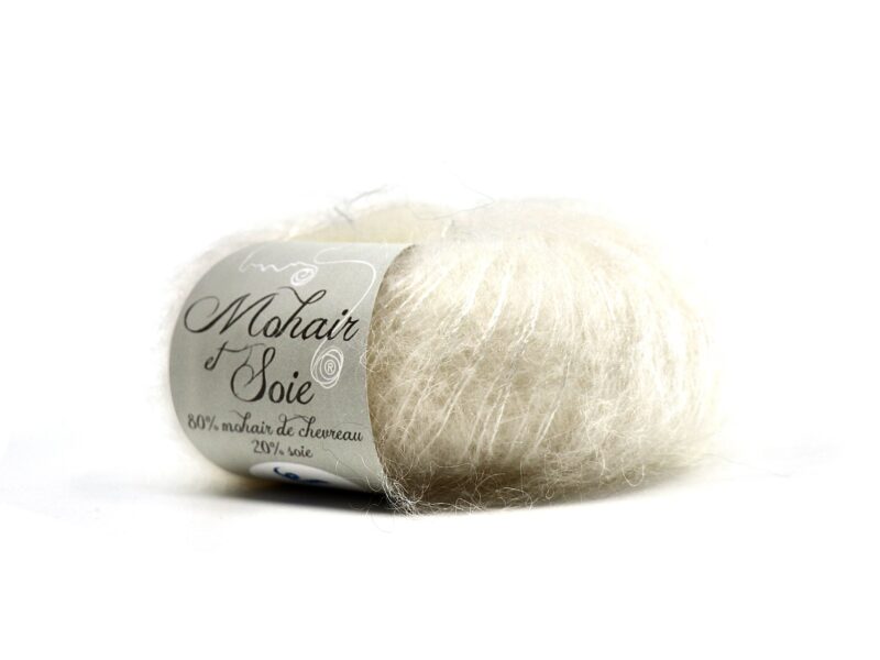 Pelote en Mohair et Soie - Écru 850