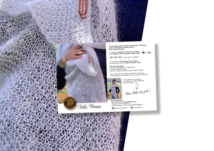 fiche modèle tricot châle mohair