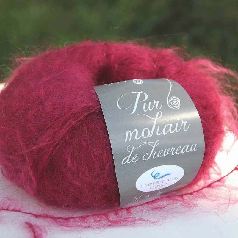 pelote en mohair bourgogne