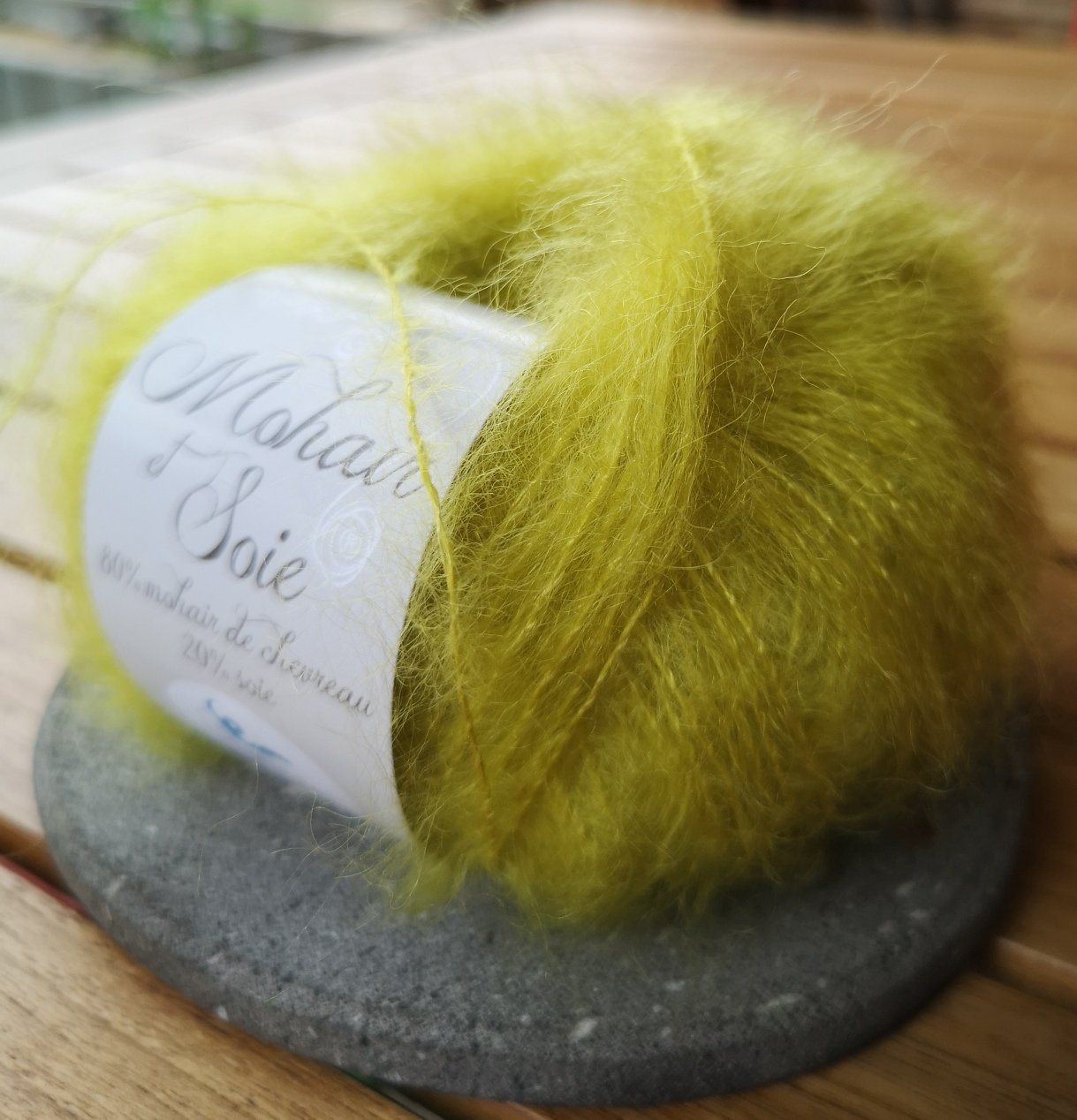 Pelote de laine mohair français et soie