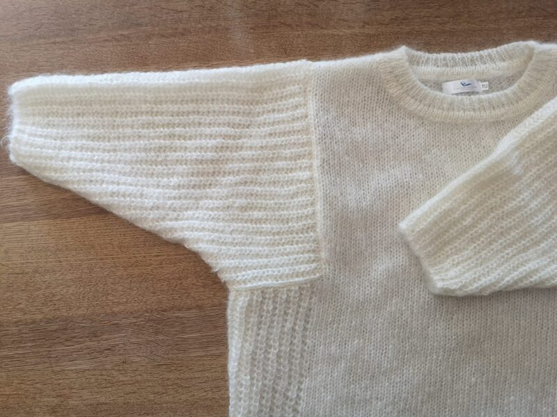 pull écru en mohair