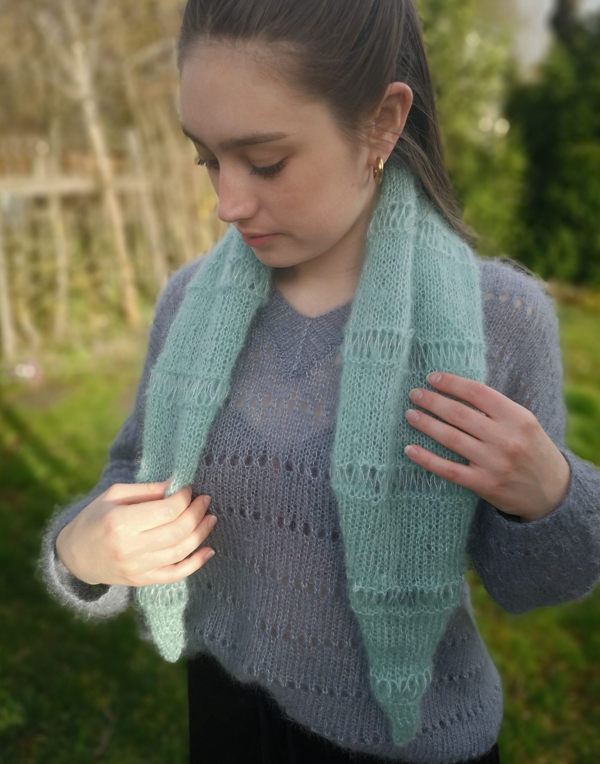 rpt Foulard Rivière Mohair et Soie – Image 6