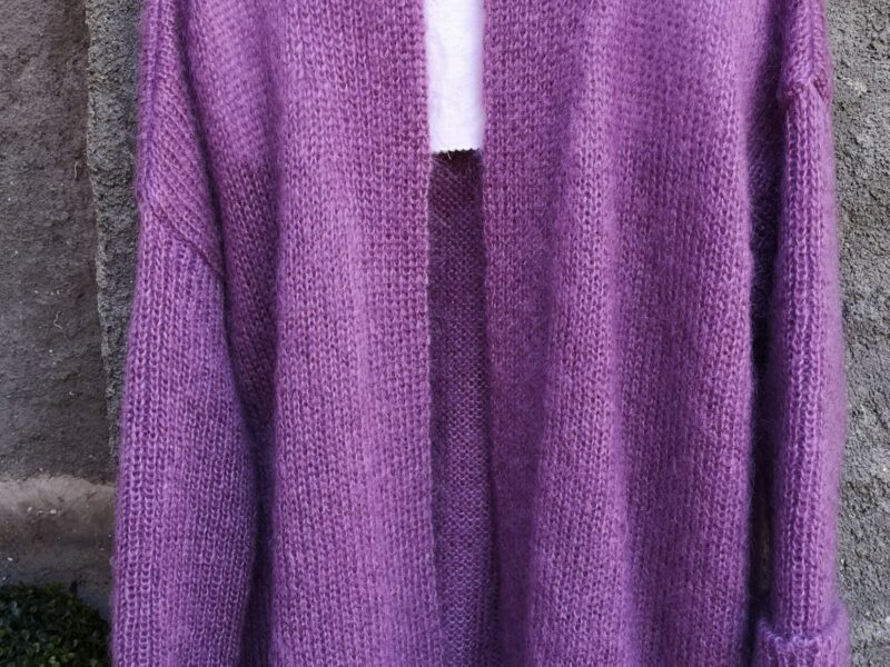 gilet en mohair au fil de la monne