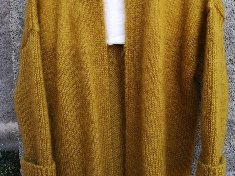 Grand Gilet en Mohair Miel