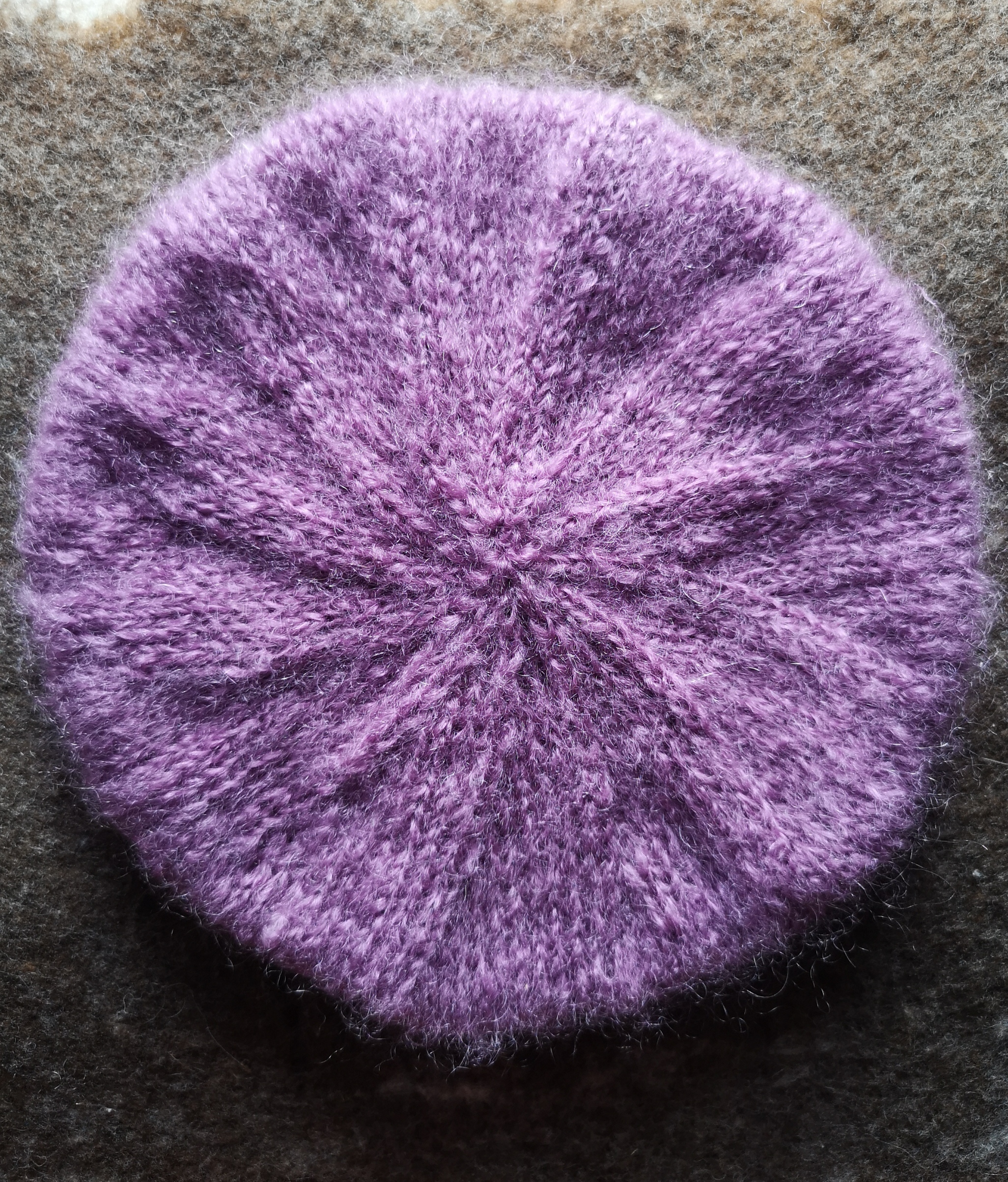 Béret Mauve Béret en pur Mohair Mauve