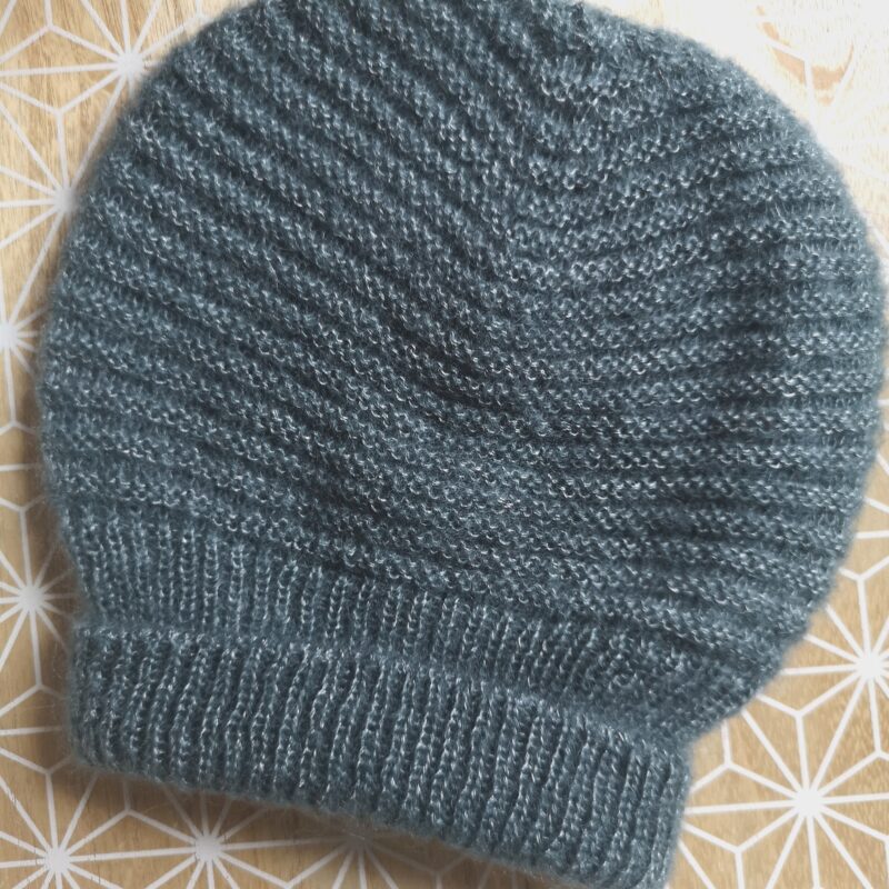 Bonnet Mohair et Soie Écume