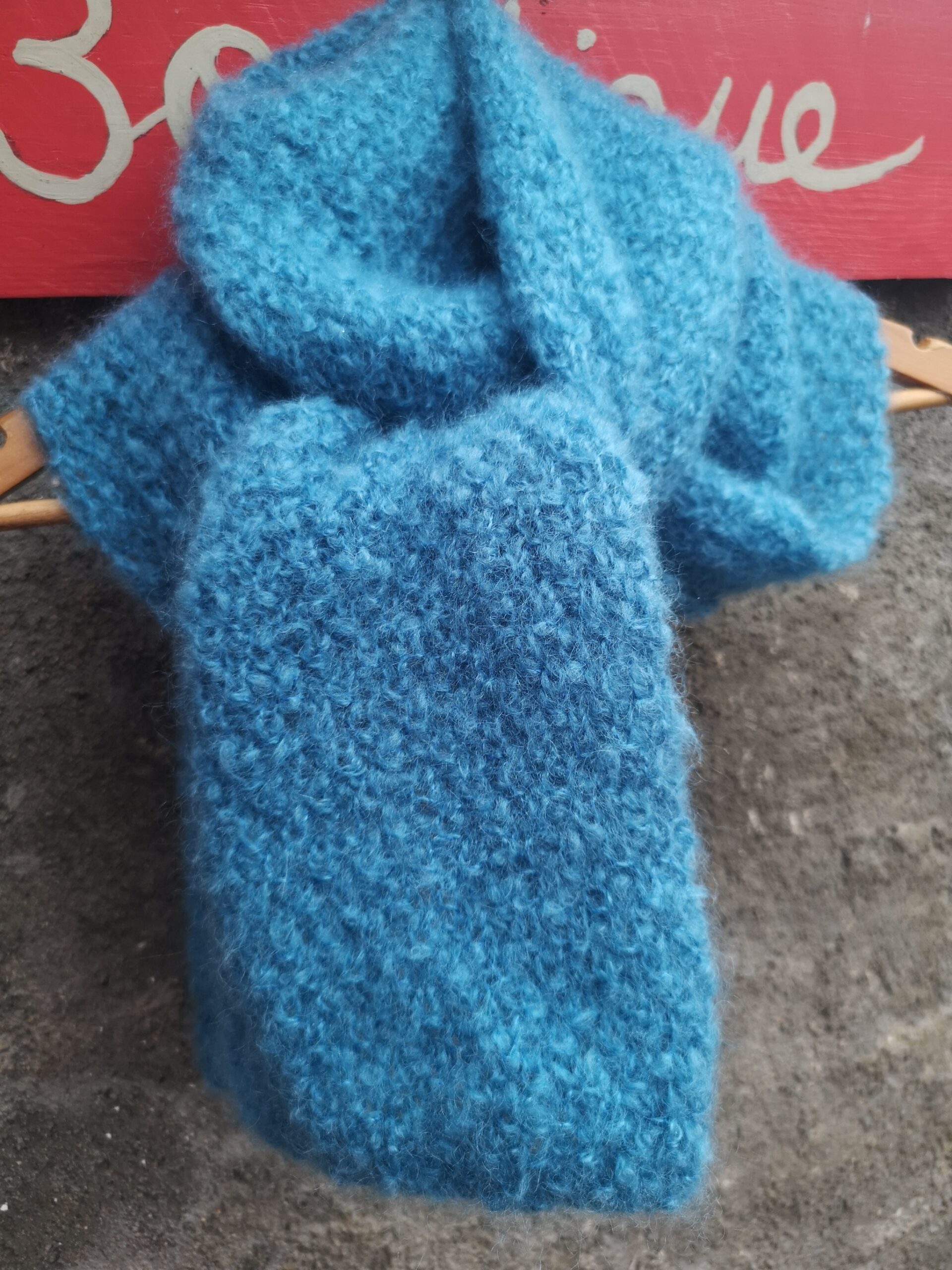 Écharpe Odile Myosotis 2 Écharpe Odile Pur Mohair Myosotis