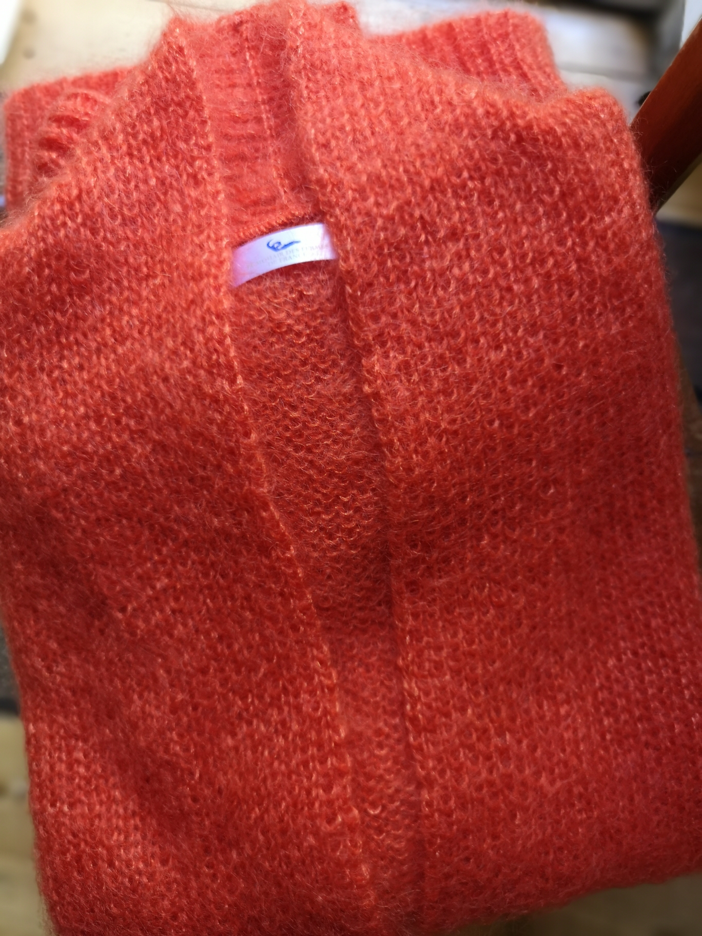 Grand Gilet col châle Mandarine 1 Gilet mohair