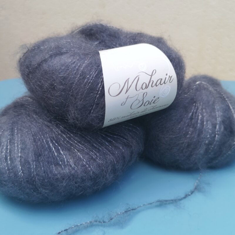 Pelote en Mohair et Soie - Ardoise